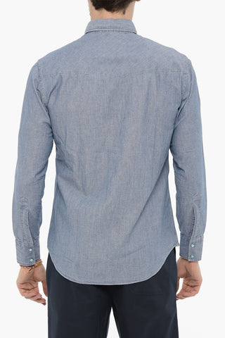 Ornamental-Buttons Lightweight Denim TEXANA Shirt