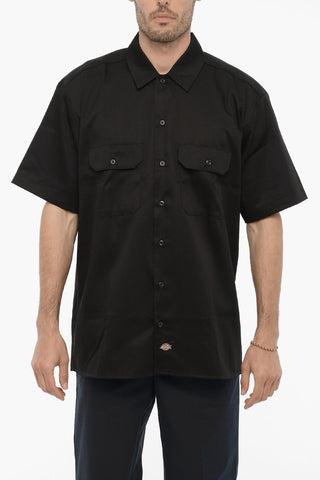 ICONS Short Sleeve Oversized Shirt with Double Breast Pocket
