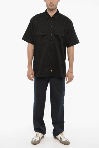 ICONS Short Sleeve Oversized Shirt with Double Breast Pocket