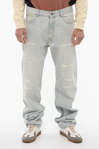 Distressed Effect Light Wash Jeans 22,5cm