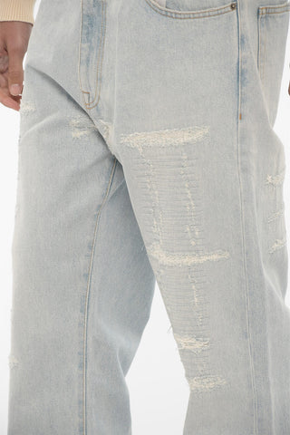 Distressed Effect Light Wash Jeans 22,5cm