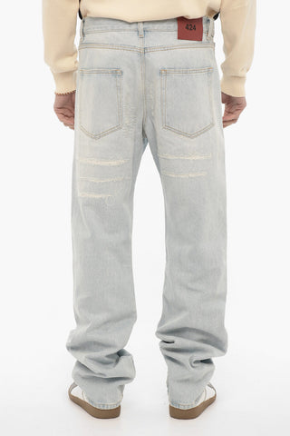 Distressed Effect Light Wash Jeans 22,5cm