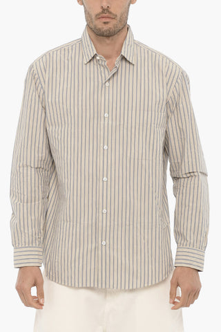 Camicia ALBERTO a Righe Bengal con Collo Francese