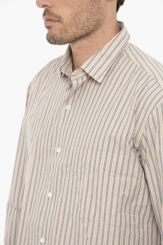 Camicia ALBERTO a Righe Bengal con Collo Francese