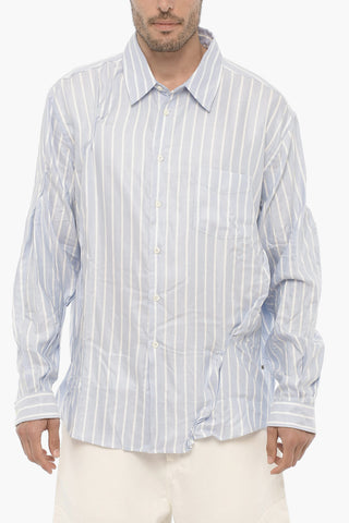Classic Collar Awning Striped Shirt