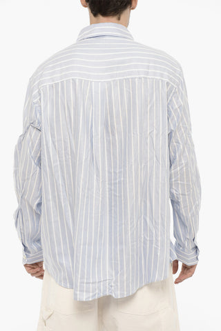Classic Collar Awning Striped Shirt