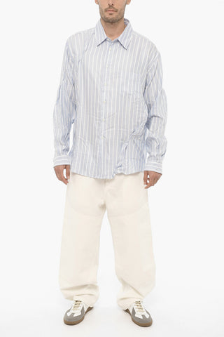 Classic Collar Awning Striped Shirt