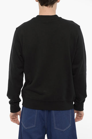 Brushed Cotton S-GINN-G2 Crew-neck Sweatshirt with Front Print