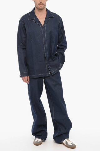 Hidden Closure Denim Overshirt