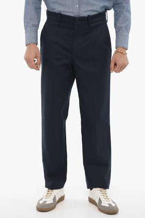 Pantaloni Casual in Twill a 4 Tasche con Passanti