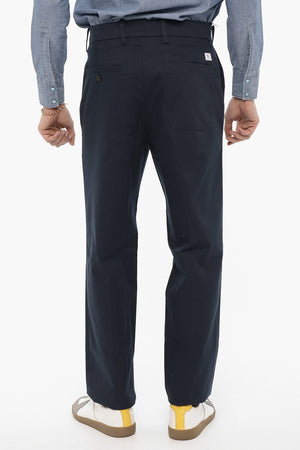 Pantaloni Casual in Twill a 4 Tasche con Passanti
