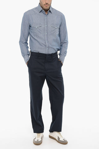 Casual Twill 4-Pocket Trousers with Belt Loops