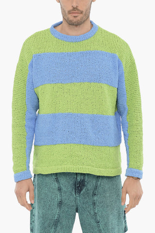 Awning Striped Two-Tone Crew-neck Sweater