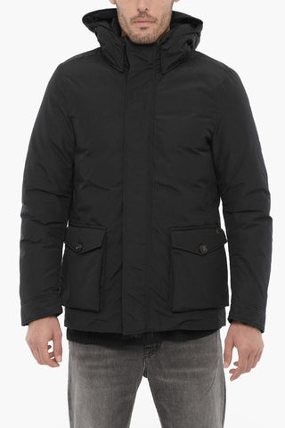 Solid Color GALE Down Jacket with Removable Hood
