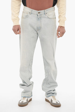 Frayed-Hem Boyfriend Jeans 22cm