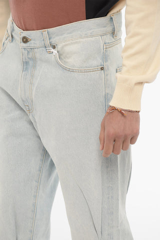 Frayed-Hem Boyfriend Jeans 22cm