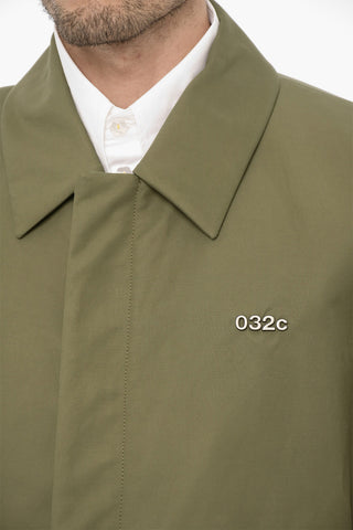 Hidden Closure Coated Cotton Maxi Trench