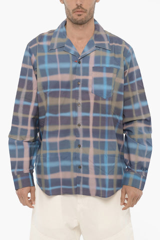 Poplin Cotton S-DARAA Shirt with Spray Effect Check