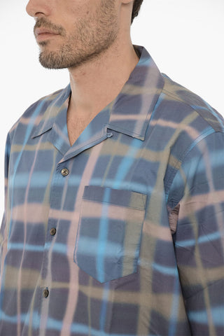 Poplin Cotton S-DARAA Shirt with Spray Effect Check