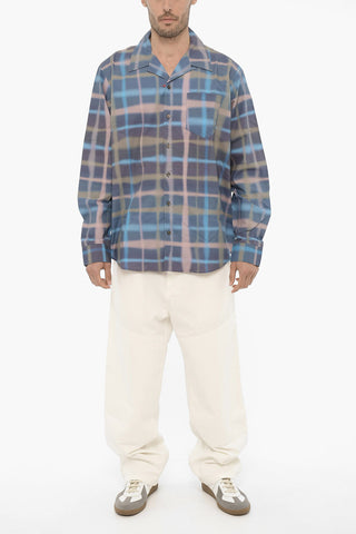 Poplin Cotton S-DARAA Shirt with Spray Effect Check