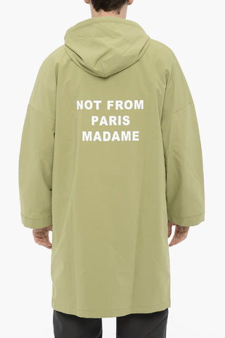 Hodded Single-breasted Jacket with Patch Pockets