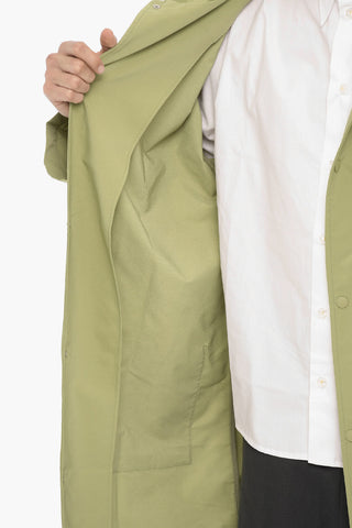 Hodded Single-breasted Jacket with Patch Pockets 