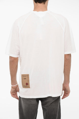 T-Shirt Girocollo in Tinta Unita con Taschino