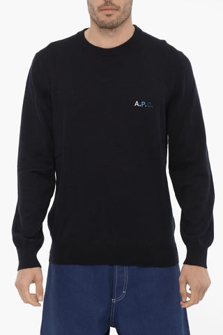 Lightweight Cotton SYLVAIN Crew-neck Sweater with Embroidered Logo