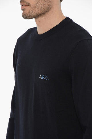 Lightweight Cotton SYLVAIN Crew-neck Sweater with Embroidered Logo