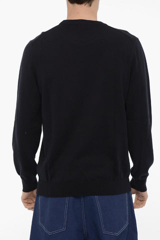 Lightweight Cotton SYLVAIN Crew-neck Sweater with Embroidered Logo