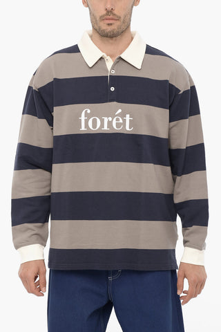 3-Buttons Two-Tone Polo Shirt with Logo