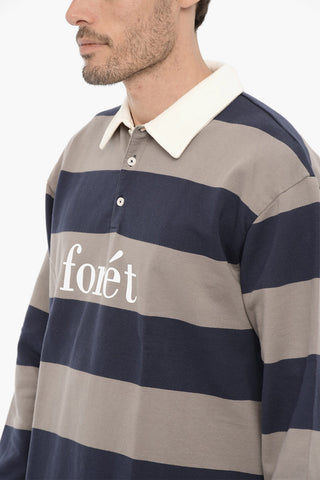 3-Buttons Two-Tone Polo Shirt with Logo