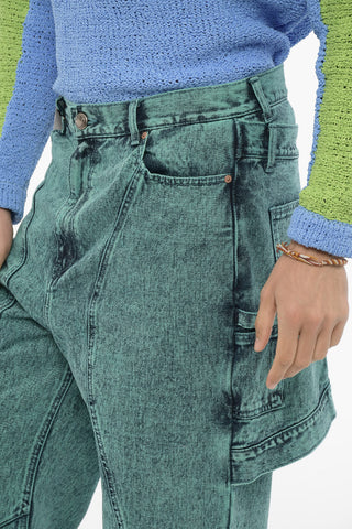 Jeans Overdyed Multi-tasca con Applicazione Posteriore 24cm