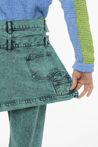 Jeans Overdyed Multi-tasca con Applicazione Posteriore 24cm