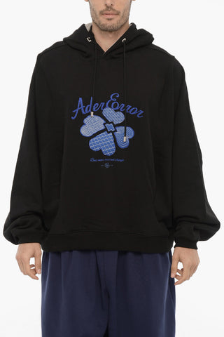Felpa Hoodie in Cotone ricamata