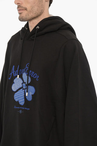 Felpa Hoodie in Cotone ricamata