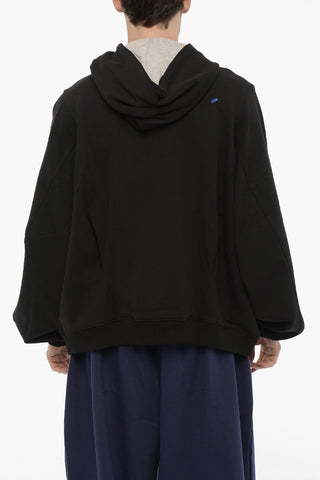 Felpa Hoodie in Cotone ricamata