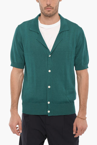 Solid Color Short Sleeve Cardigan