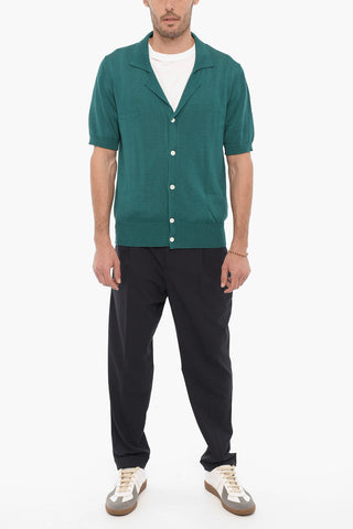Solid Color Short Sleeve Cardigan