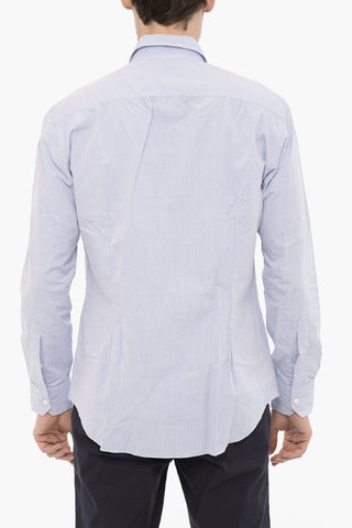 Camicia in Popeline di Cotone con Collo Francese