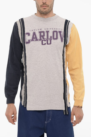 Long Sleeve Crew-neck T-Shirt with Front Print