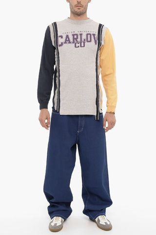 Long Sleeve Crew-neck T-Shirt with Front Print