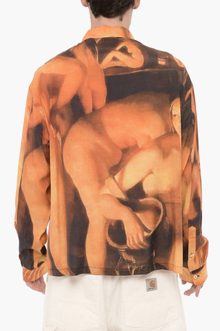Camicia a Fantasia con Abbottonatura Nascosta