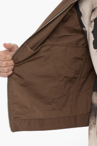 POP TRADING COMPANY Nylon Windbreaker Jacket with Zip Closure