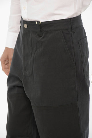 Low Waist Hopsack Baggy Fit INK Pants