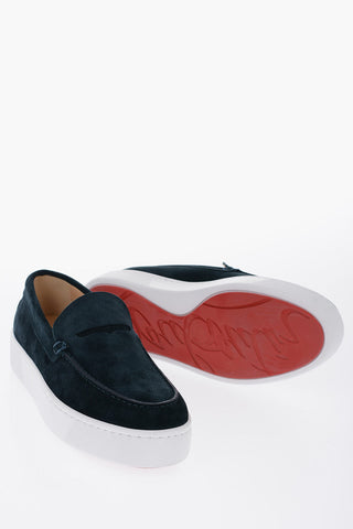 Suede Loafers with Contrasting Sole