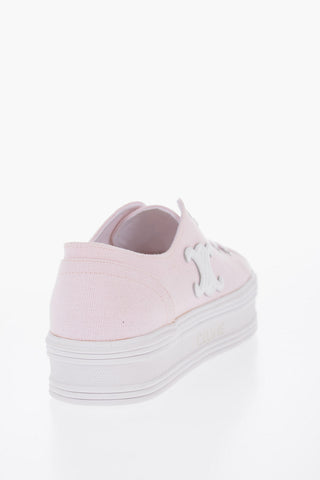 Sneakers Basse JANE In Canvas con Logo in Rilievo