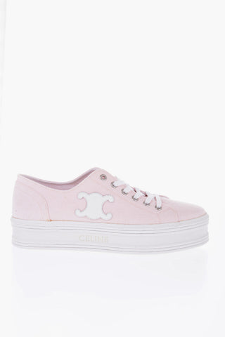 Sneakers Basse JANE In Canvas con Logo in Rilievo