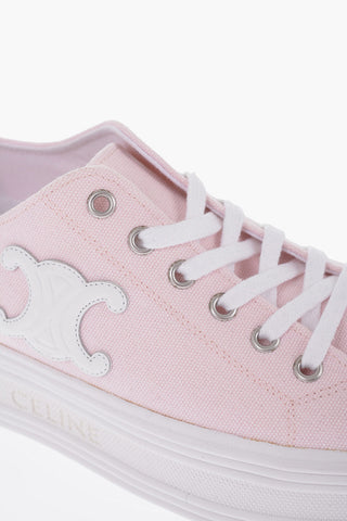 Sneakers Basse JANE In Canvas con Logo in Rilievo