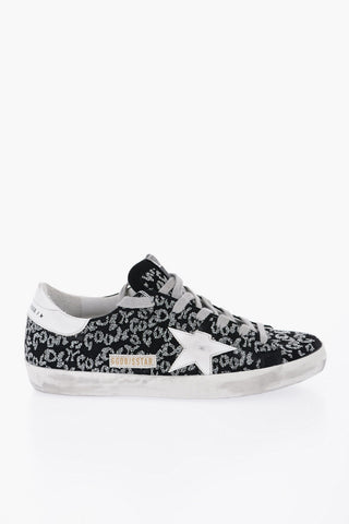 Sneakers Base SUPER-STAR In Strass con Logo All-Over